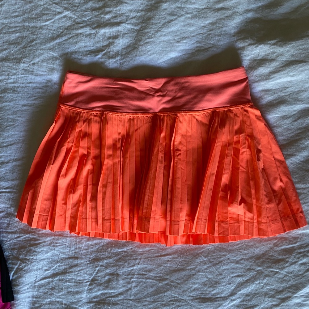 LululemonVibrant Orange Pleated Skirt